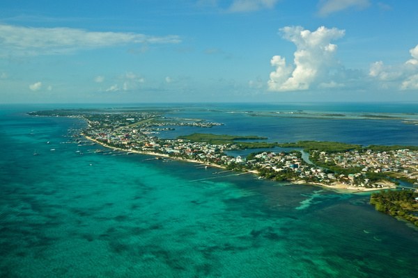 Ambergris Caye aerial
